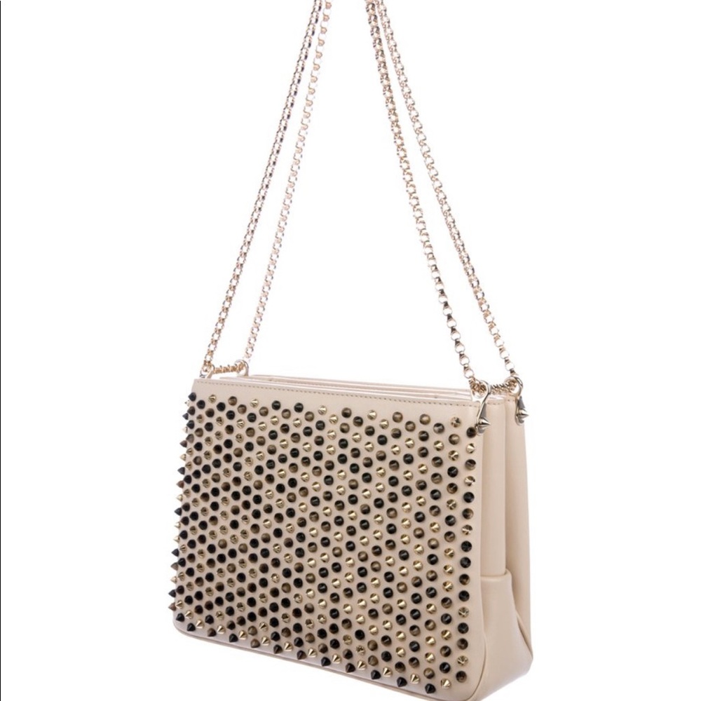 Creme leather Christian Louboutin Triloubi bag - Picture 3 of 5